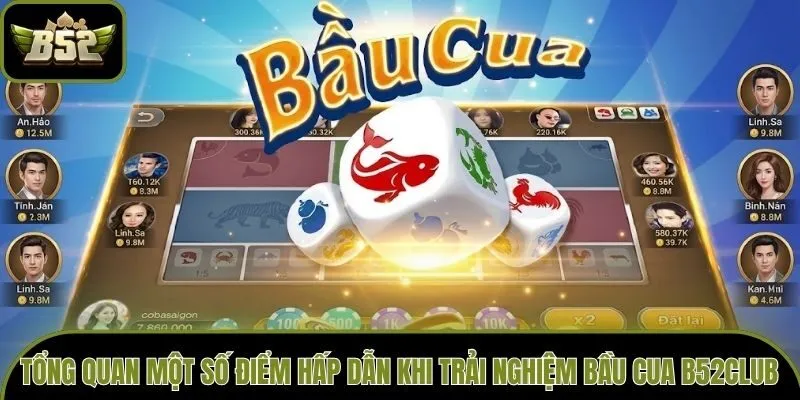 Tổng quan một số điểm hấp dẫn khi trải nghiệm Bầu cua b52club